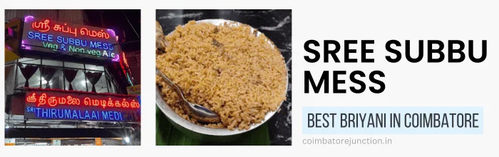 Sree Subbu Mess - Affordable Briyani in Coimbatore