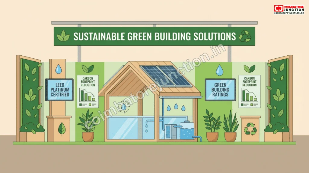 Green building and solar energy solutions displayed at Build Intec Coimbatore Innovation Pavilion
